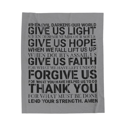 Genesis Prayer Velveteen Plush Blanket