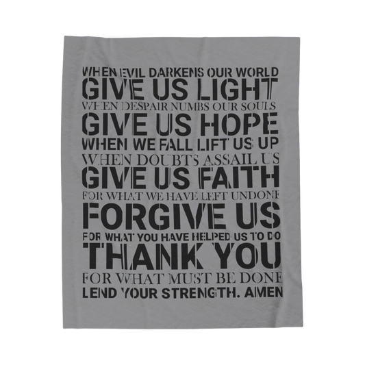 Genesis Prayer Velveteen Plush Blanket
