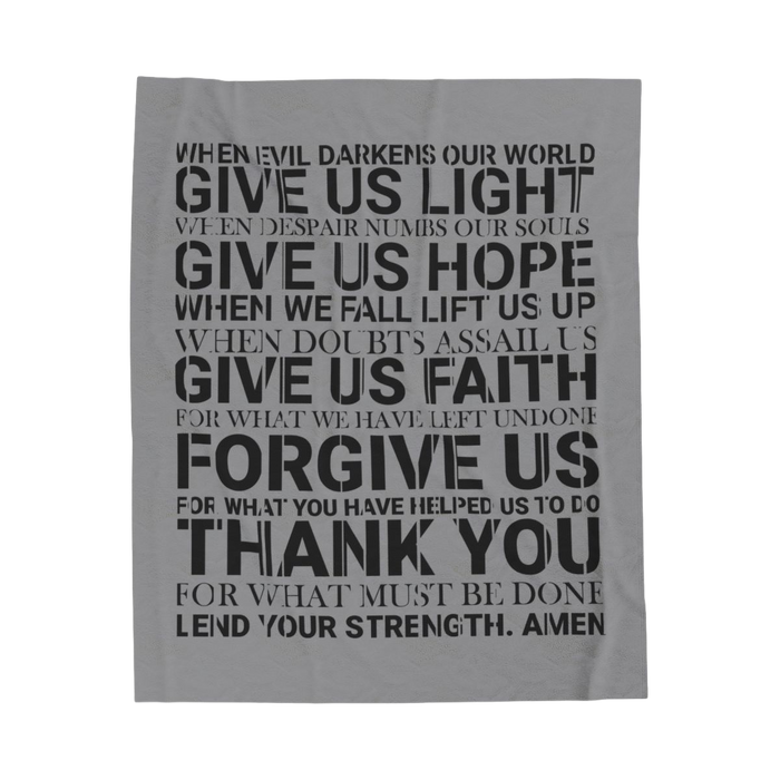 Genesis Prayer Velveteen Plush Blanket
