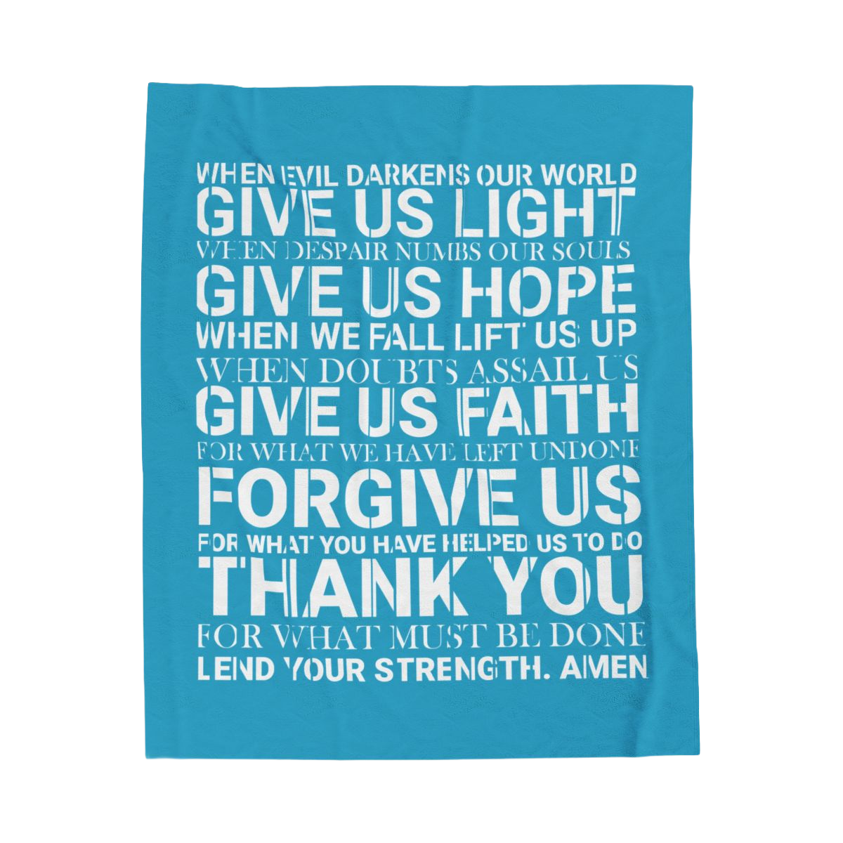 Genesis Prayer Velveteen Plush Blanket