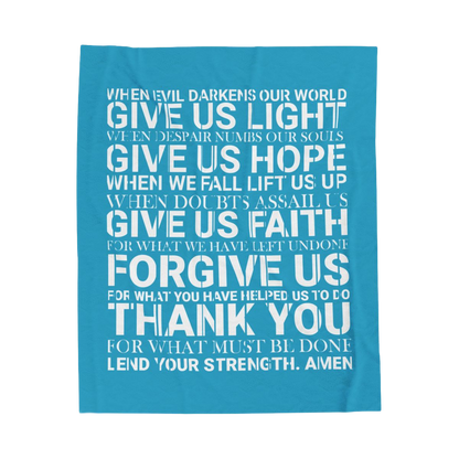 Genesis Prayer Velveteen Plush Blanket
