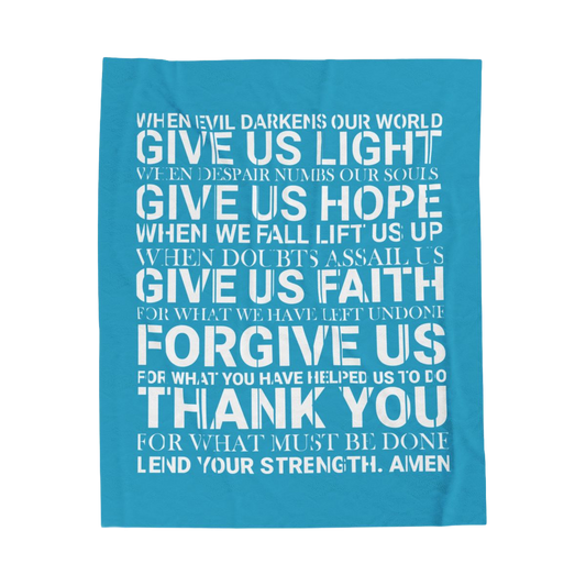 Genesis Prayer Velveteen Plush Blanket