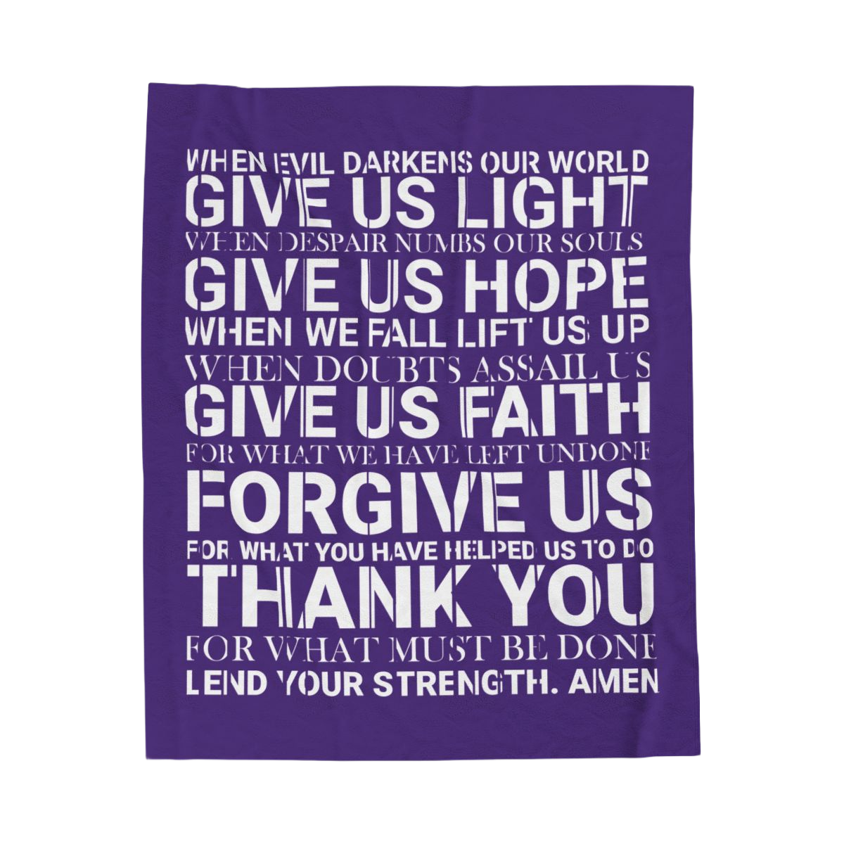 Genesis Prayer Velveteen Plush Blanket