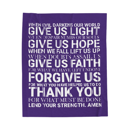 Genesis Prayer Velveteen Plush Blanket