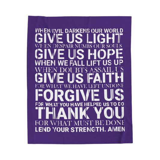 Genesis Prayer Velveteen Plush Blanket