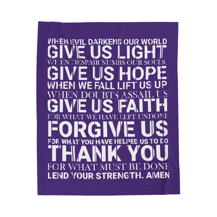 Genesis Prayer Velveteen Plush Blanket