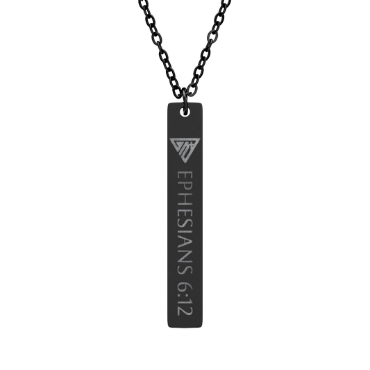 Engraved Vertical Bar Necklace