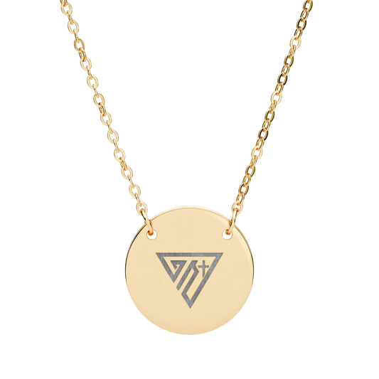 Triangle Emblem Circle Necklace