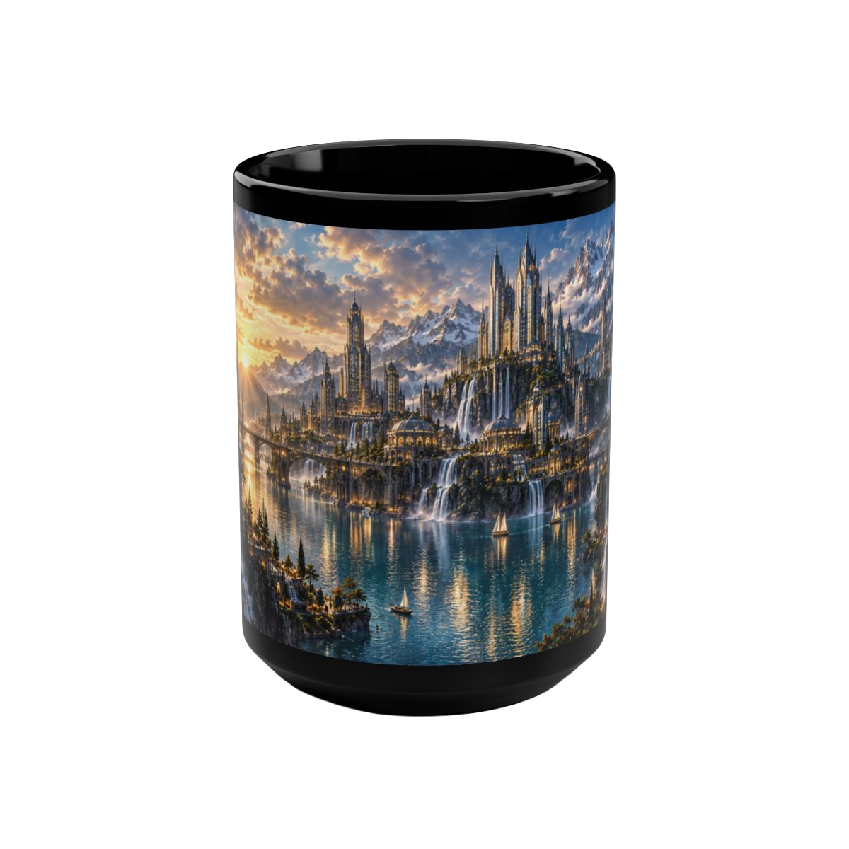 LUMIÈRE CITY 15OZ BLACK MUG