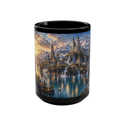 LUMIÈRE CITY 15OZ BLACK MUG