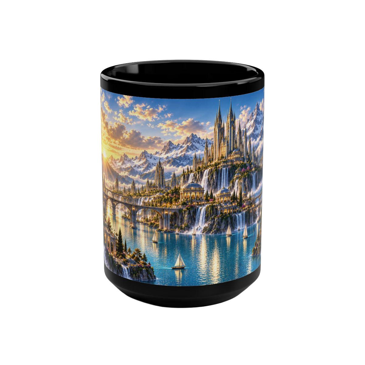 LUMIÈRE CITY 15OZ BLACK MUG