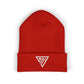 Triangle Emblem Cuffed Beanie