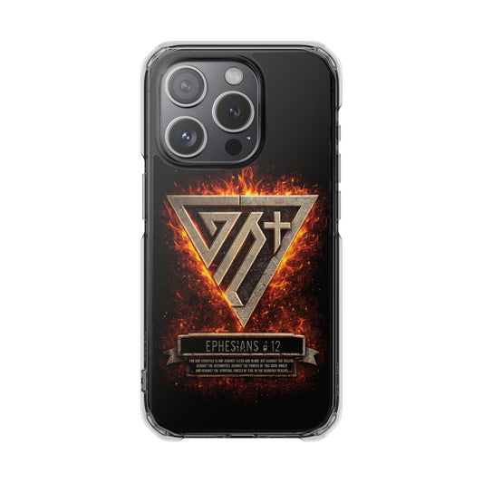 Magnetic Phone Case: Ephesians 6:12