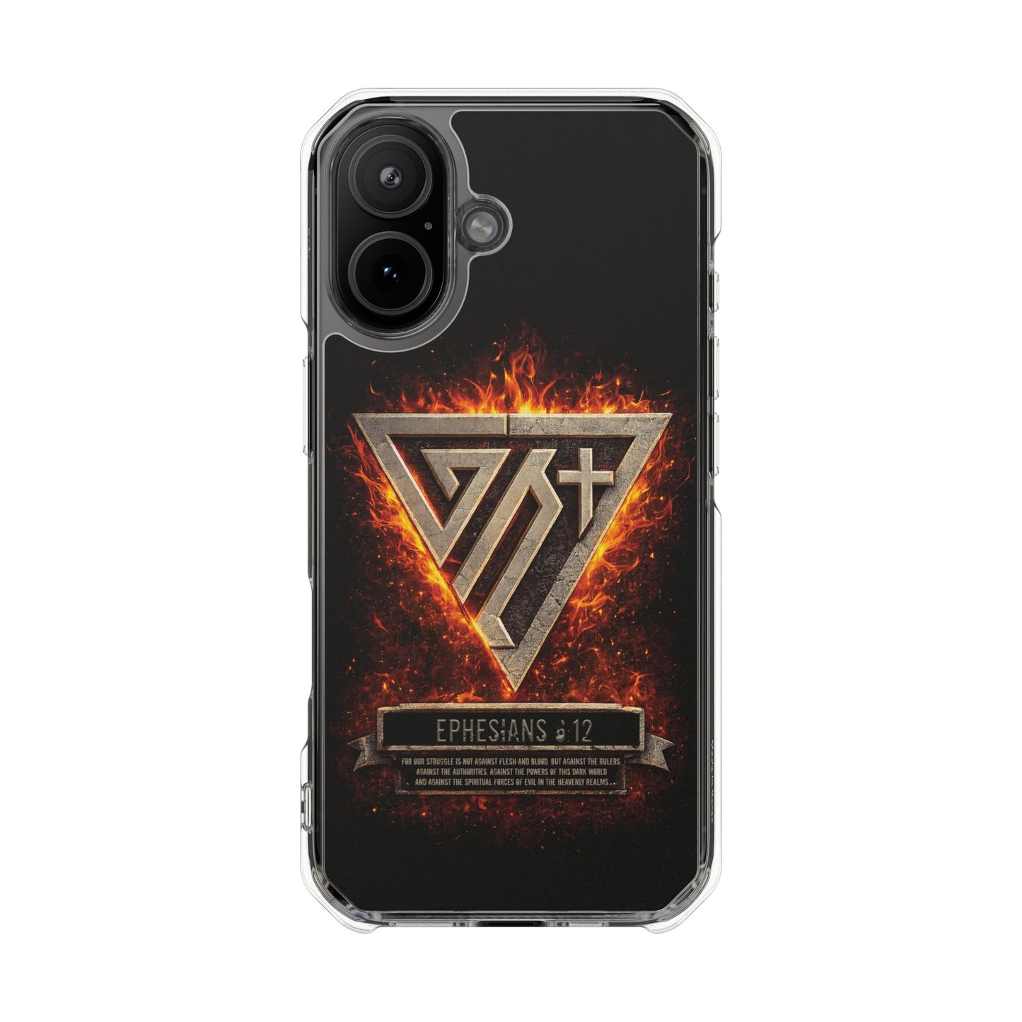 Clear Magnetic Phone Case I Ephesians 6:12
