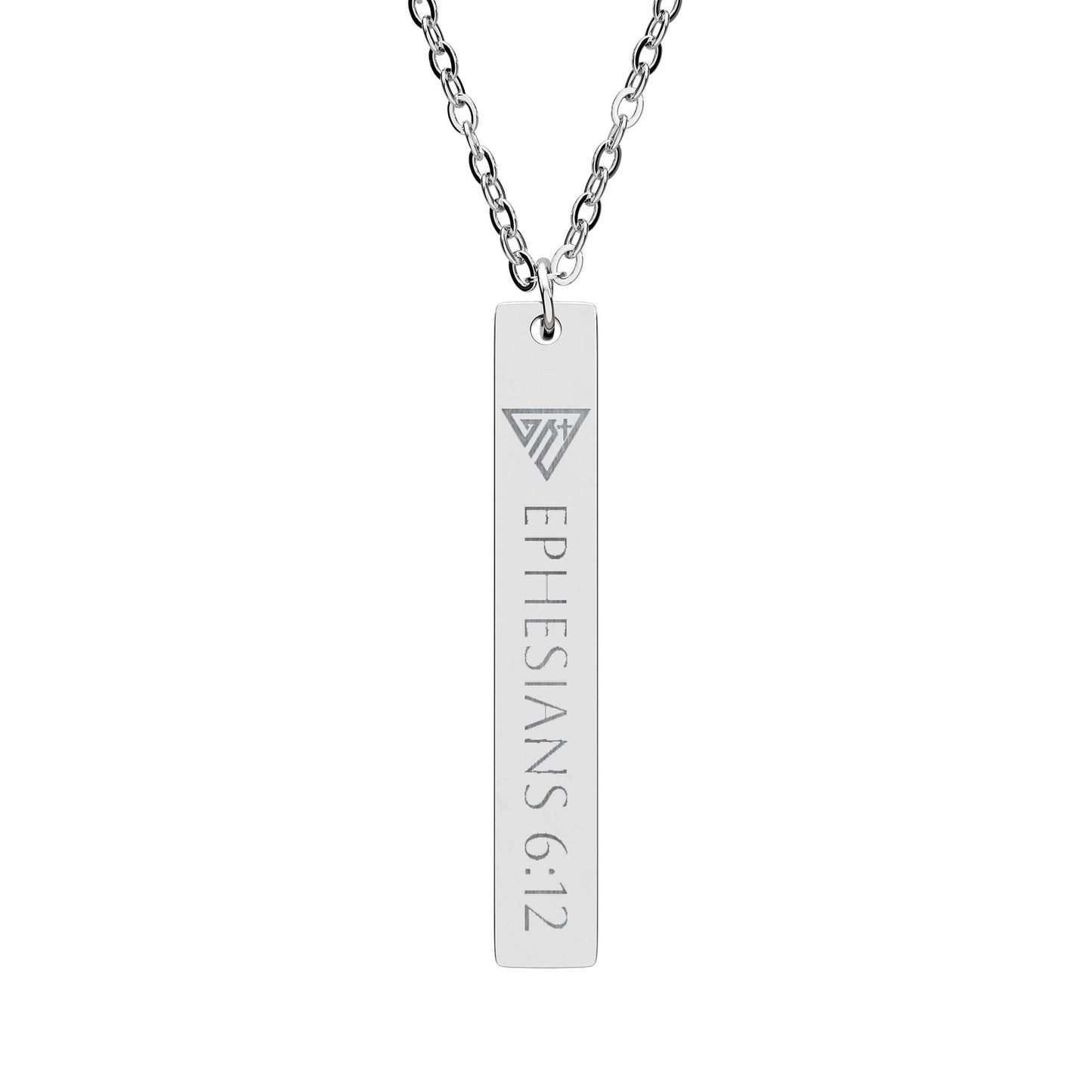 Engraved Vertical Bar Necklace