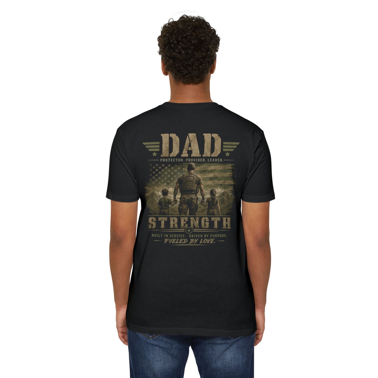 Dad Strength Military Tribute T-Shirt