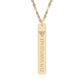 Engraved Vertical Bar Necklace