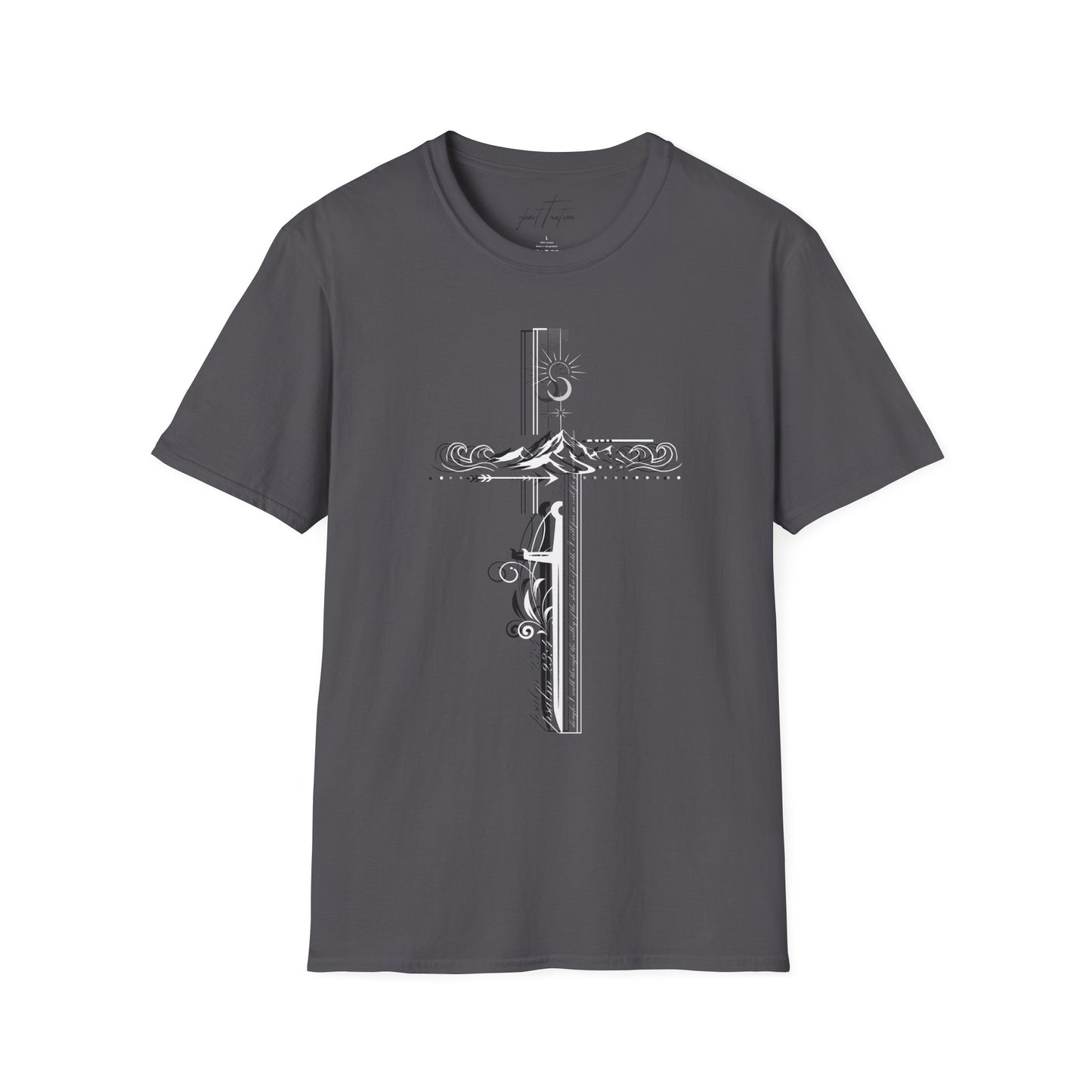 Christian Cross T-Shirt I Minimal Faith Tee I Ghost Collection