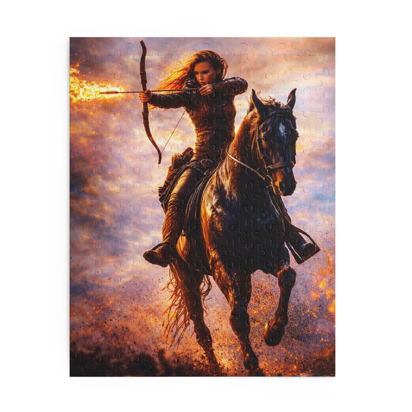 Flame Rider Fantasy Art Jigsaw Puzzle