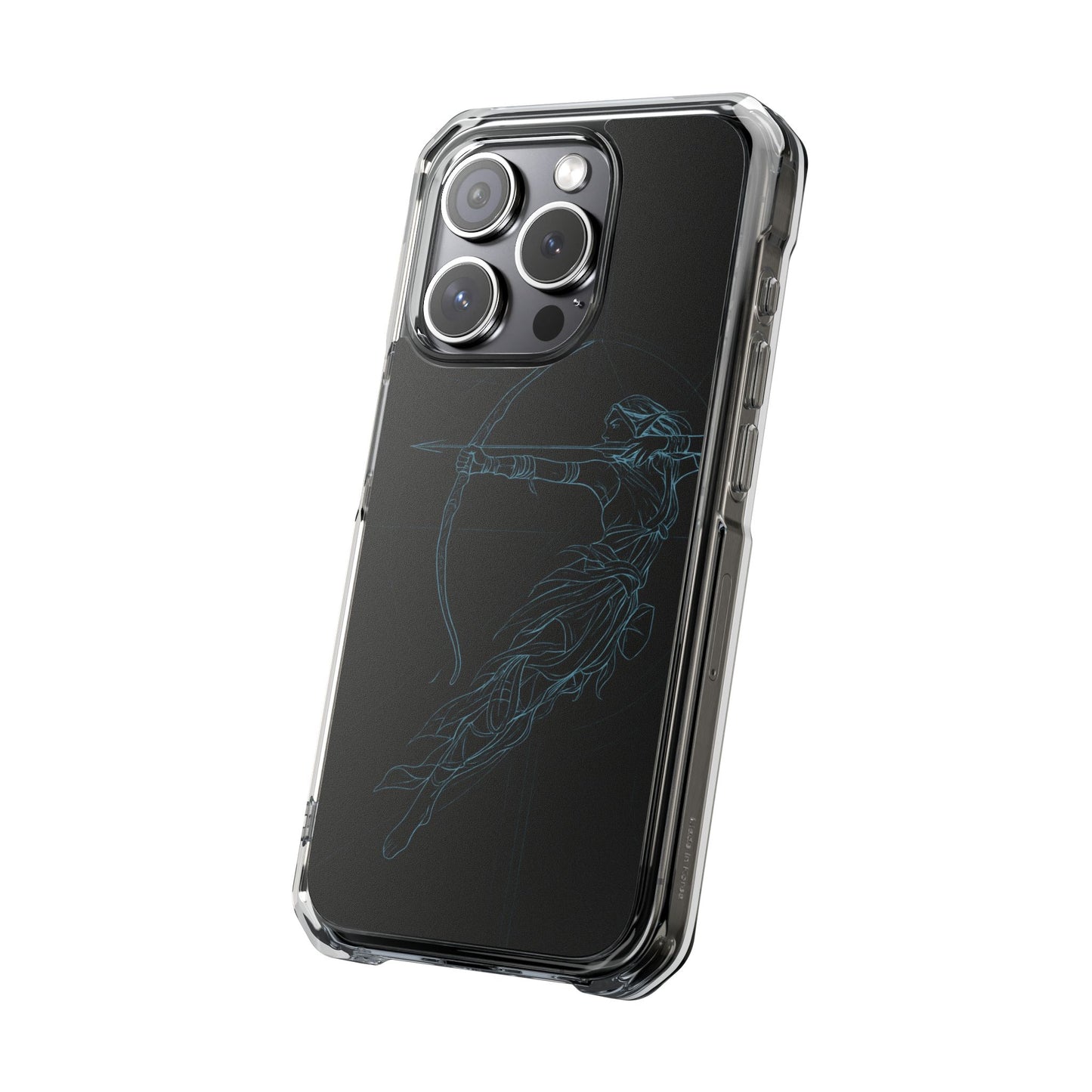 Clear Magnetic Phone Case I Ethereal Archer Line Art (Impact-Resistant)
