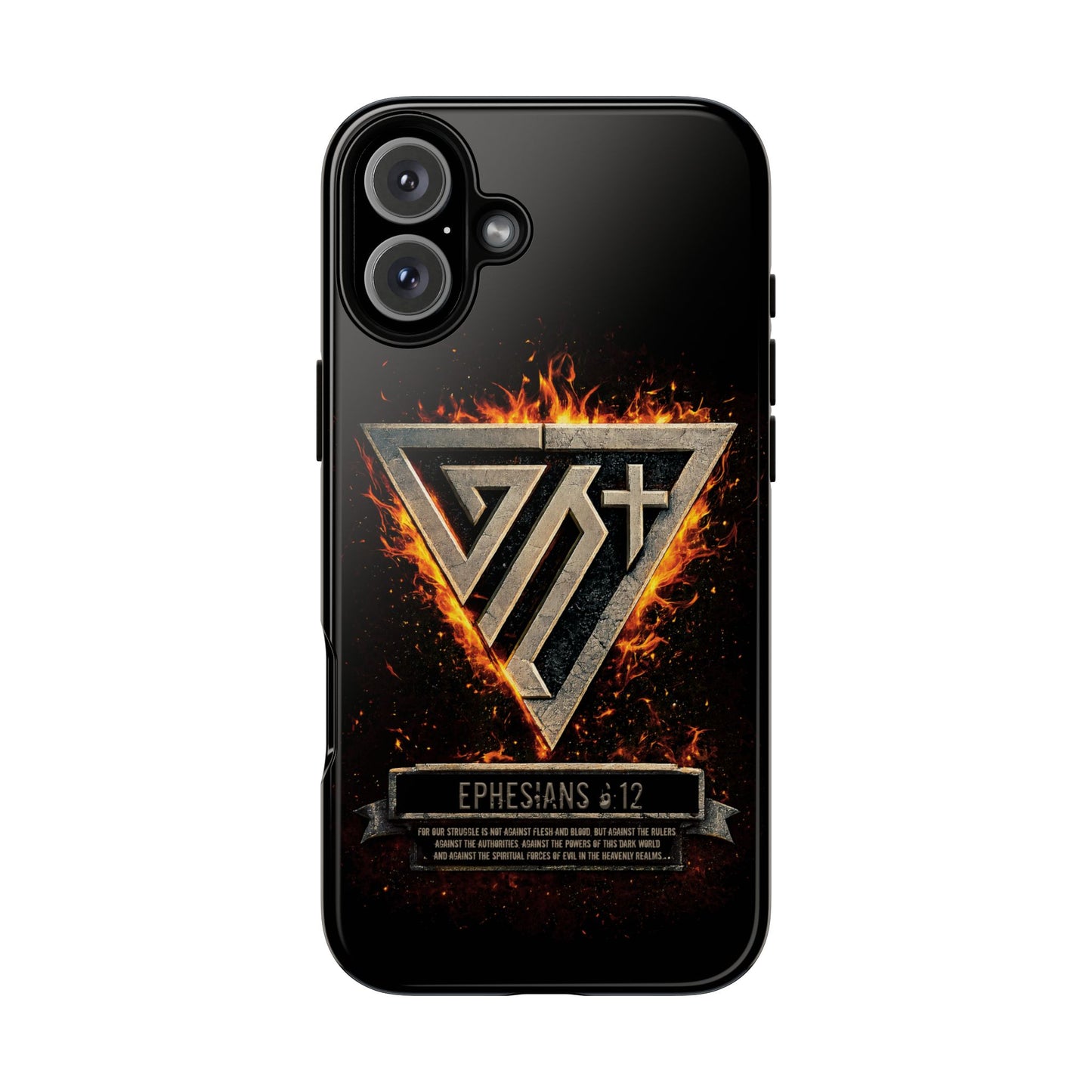 Christian Phone Case I Genesis Collection I Spiritual Warfare Flame Emblem