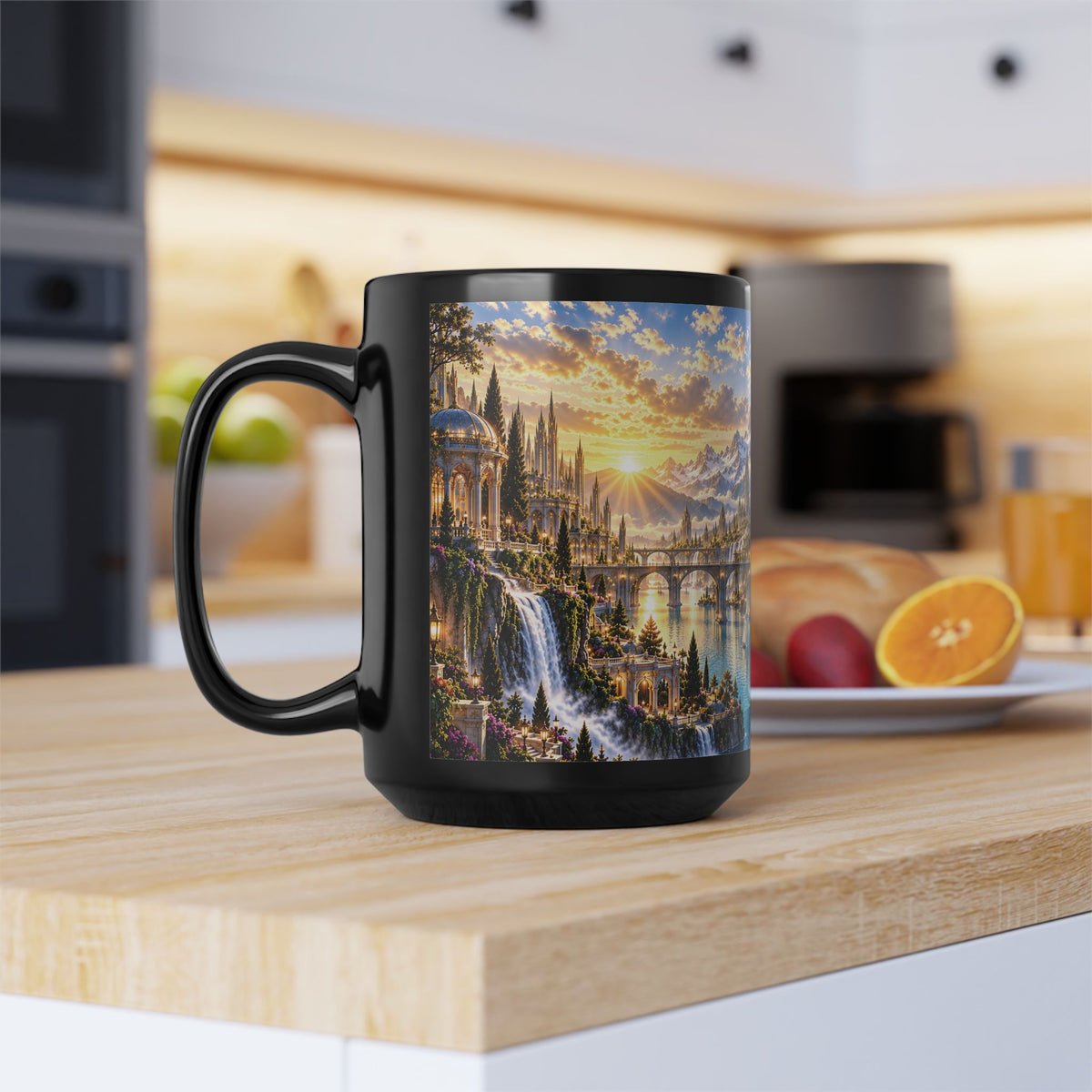 LUMIÈRE CITY 15OZ BLACK MUG