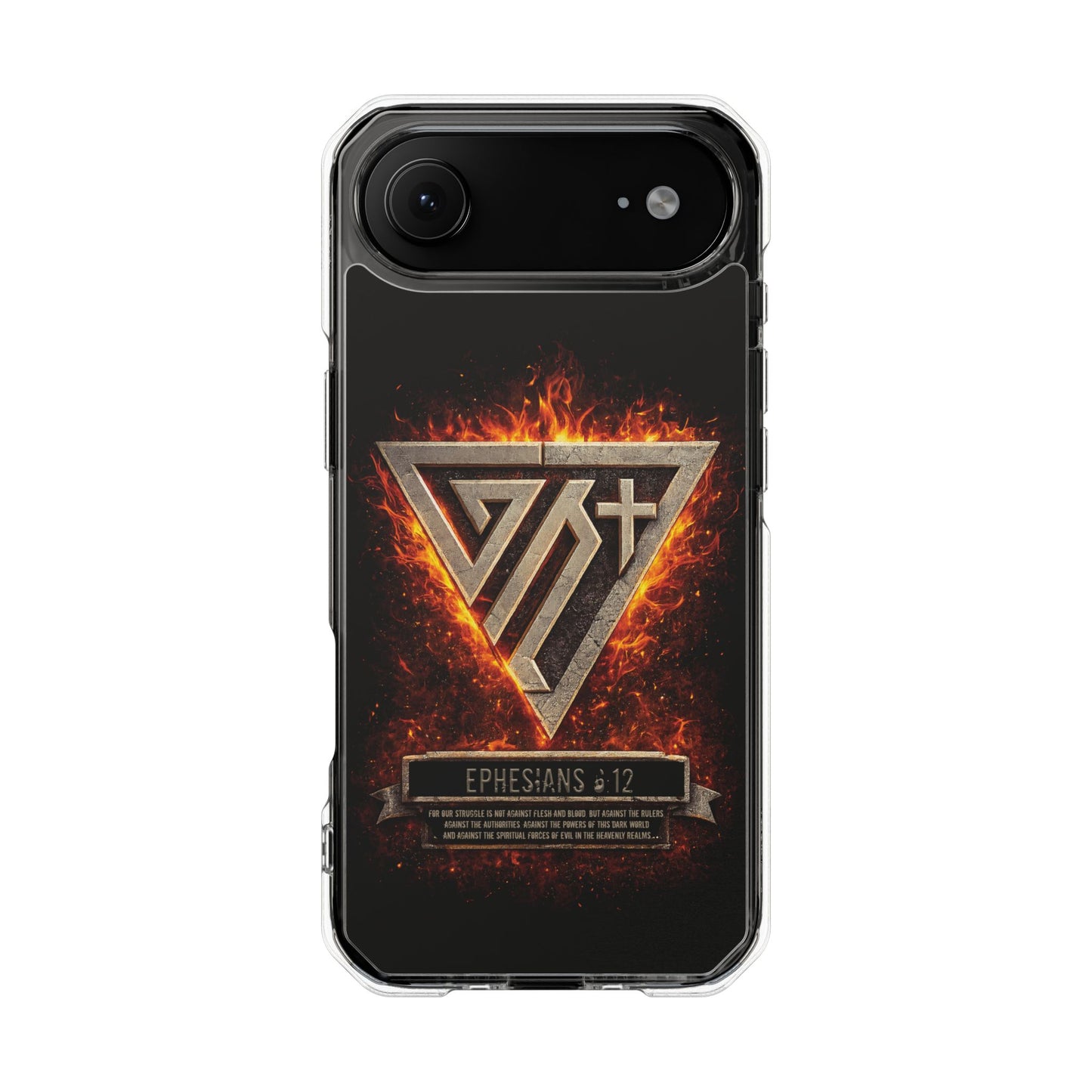 Clear Magnetic Phone Case I Ephesians 6:12
