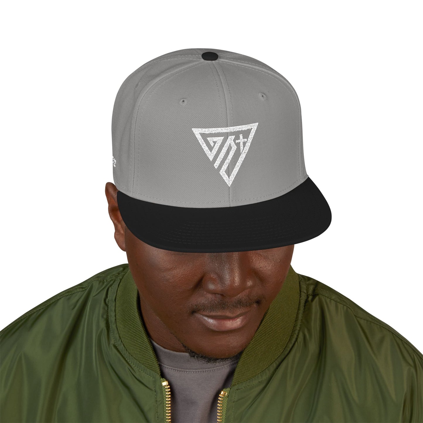 Embroidered Emblem Snapback Hat