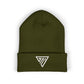 Triangle Emblem Cuffed Beanie