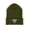 Triangle Emblem Cuffed Beanie