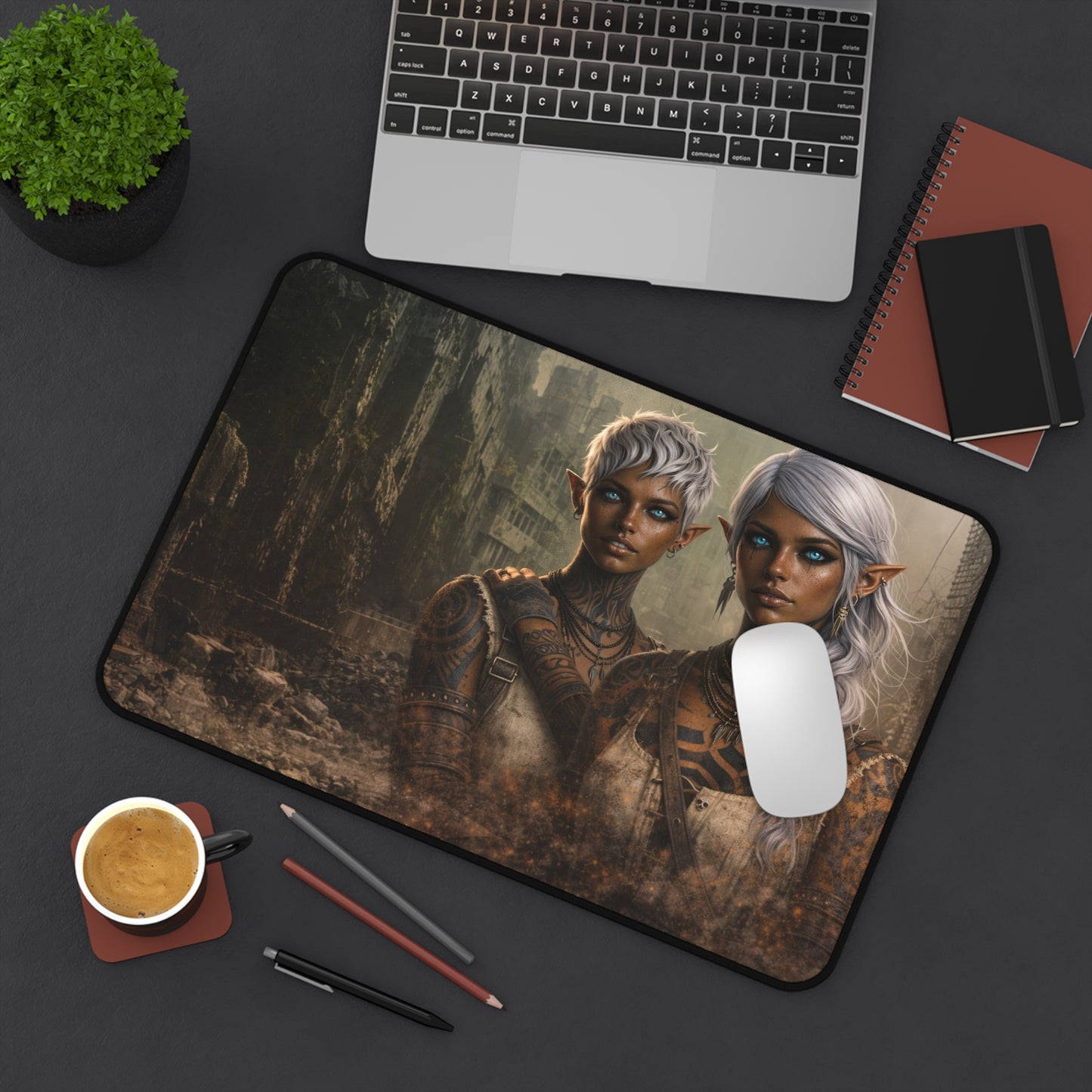 Fantasy Desk Mat I Genesis Collection I Arcane Sisters Mora & Nadaya