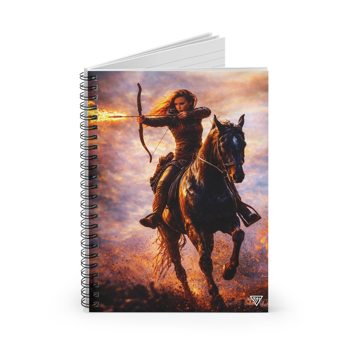 Fiery Archer on Horseback Spiral Notebook | Genesis Collection