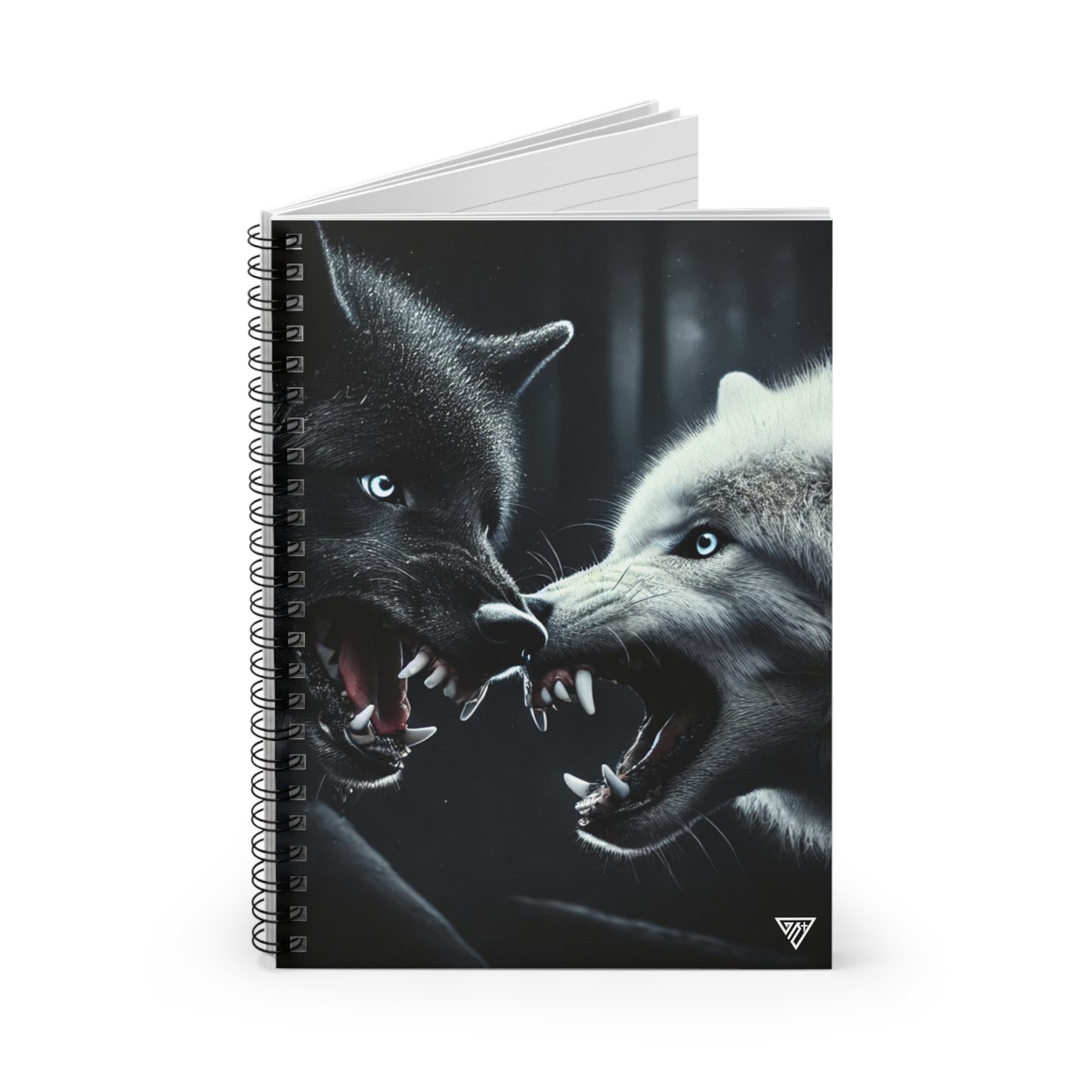 Light & Dark Wolves: Spiral Notebook (6" x 8")