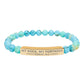 Natural Stone Stretch Bar Bracelet (Engraving), PSALM 18:2