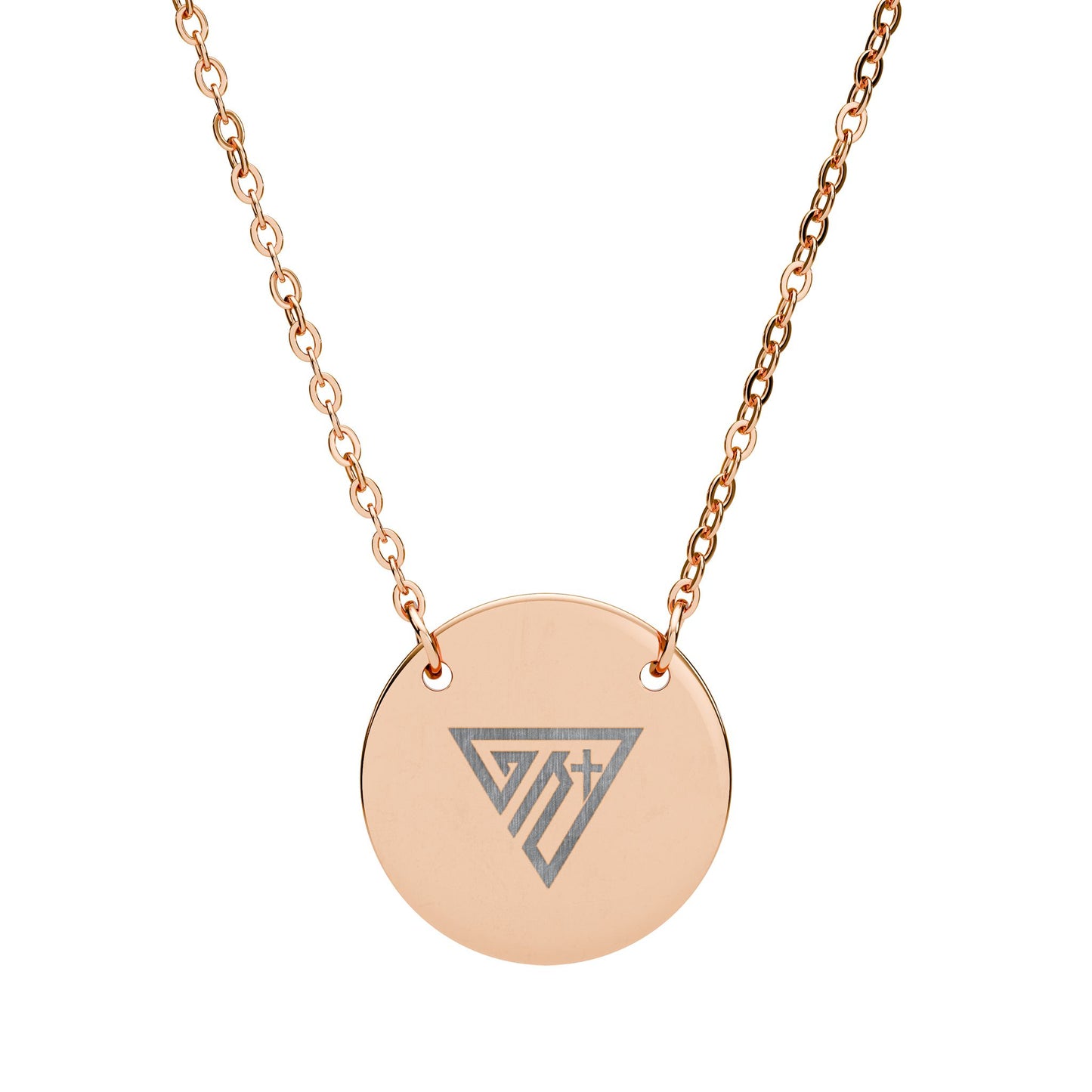 Triangle Emblem Circle Necklace
