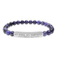 Natural Stone Stretch Bar Bracelet (Engraving), PSALM 18:2