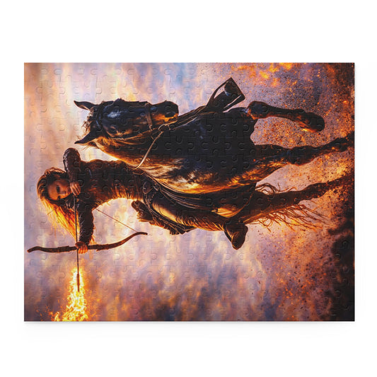 Flame Rider Fantasy Art Jigsaw Puzzle